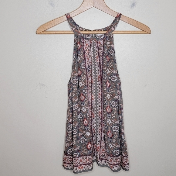 Joie | Bradie Print Silk Halter Style Tank Blouse Size Small - Picture 1 of 8
